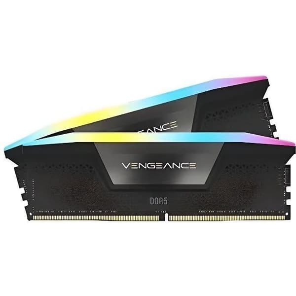 RAM - CORSAIR Vengeance RGB DDR5 - 32GB 2x16GB DIMM - 5200MHz - Obuffrad, 40-40-40-77, XMP 3.0, Black Heatspreader, RGB LED,