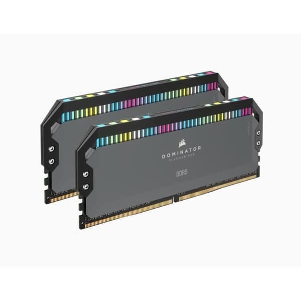 RAM-minne - CORSAIR - DOMINATOR PLATINUM RGB DDR5 - 32GB 2x16GB DIMM - 5600 MHz - 1,25V - Grå (CMT32GX5M2B5600Z36)