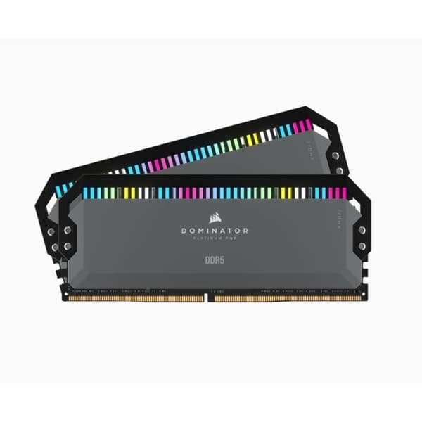 RAM-minne - CORSAIR - DOMINATOR PLATINUM RGB DDR5 - 32GB 2x16GB DIMM - 5600 MHz - 1,25V - Grå (CMT32GX5M2B5600Z36)