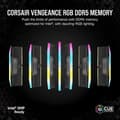 Miniatyrbild 2 av 3: Corsair Vengeance RGB DDR5 64 GB (2 x 32 GB) 6600 MHz CL32 - Svart - Dual Channel Kit 2 RGB DDR5 PC5-52800 RAM - CMH64GX