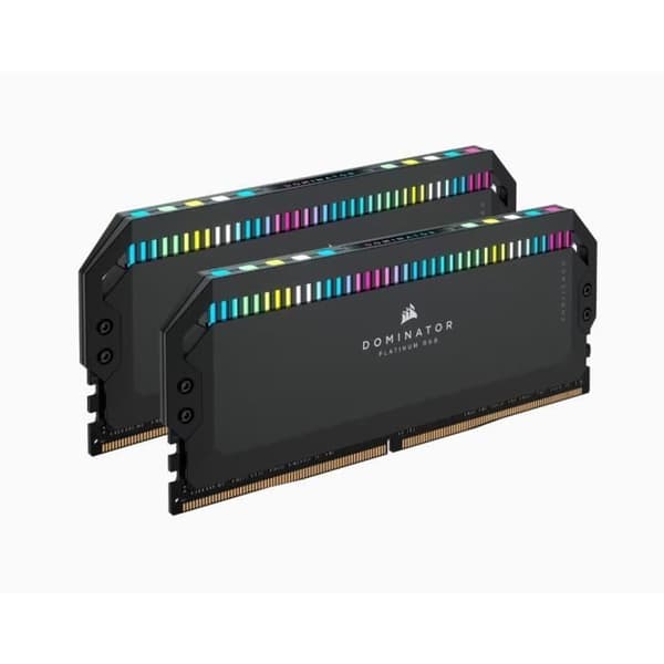 RAM-minne - CORSAIR - DOMINATOR PLATINUM RGB DDR5 - 32GB 2x16GB DIMM - 6200 MHz - 1,3V - Svart (CMT32GX5M2X6200C36)