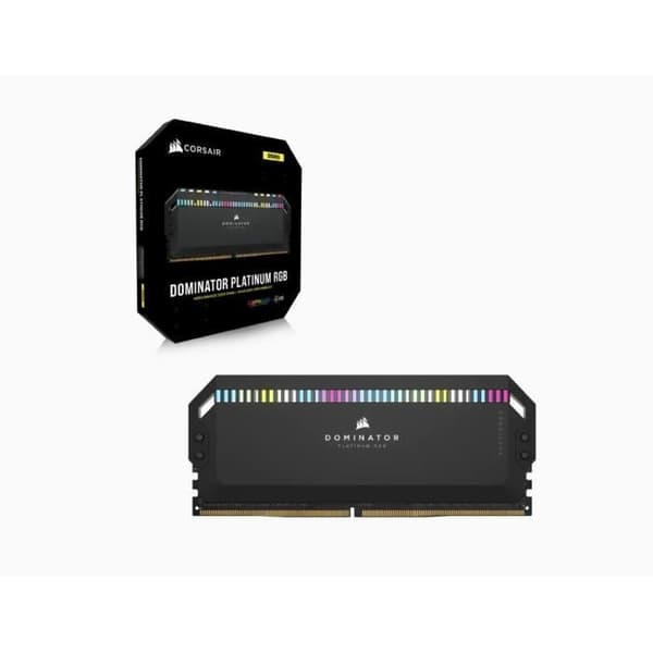 RAM-minne - CORSAIR - DOMINATOR PLATINUM RGB DDR5 - 32GB 2x16GB DIMM - 6200 MHz - 1,3V - Svart (CMT32GX5M2X6200C36)
