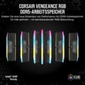 Miniatyrbild 2 av 3: Corsair Vengeance RGB DDR5 32 GB (2 x 16 GB) 6600 MHz CL38 - Svart - Dual Channel Kit 2 RGB DDR5 RAM PC5-52800 - CMH32GX