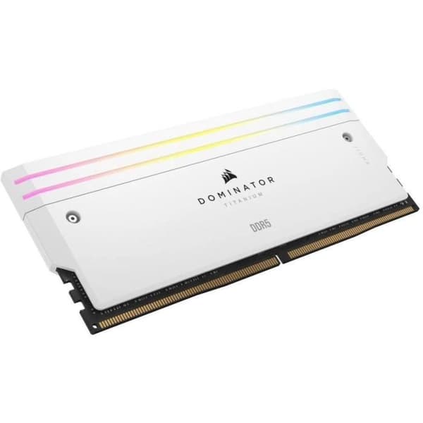 RAM-minne - CORSAIR - Dominator Titanium RGB DDR5 - 32GB 2x16GB DIMM - 7000MT/s - Intel XMP 3.0 - 1.45V - Vit