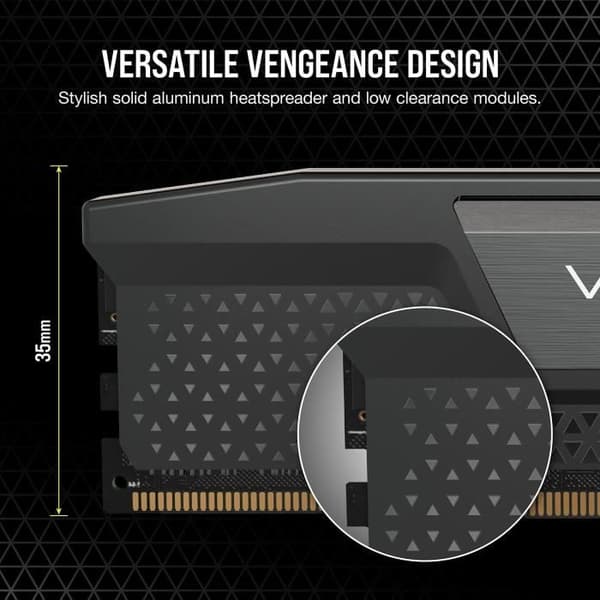 RAM-muisti - CORSAIR - Vengeance DDR5 RAM 32GB (2x16GB) 5600MHz CL40 Intel XMP iCUE -yhteensopiva - musta (CMK32GX5M2B5600C40)