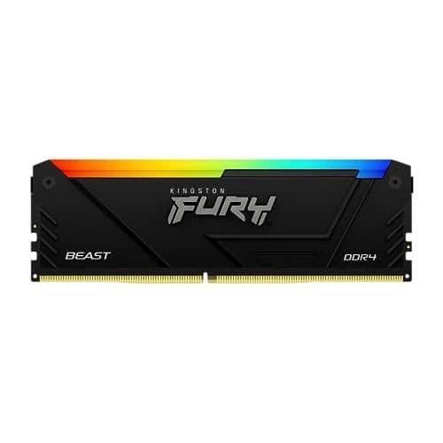 RAM-hukommelse - KINGSTON - FURY Beast - 8 GB - DDR4 - 3200 MHz CL16 - Tilpasset RGB-belysning