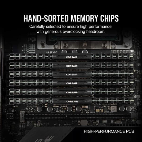Corsair muisti PC DDR4 64GB (2*32) matalaprofiilinen (CMK64GX4M2E3200C16)