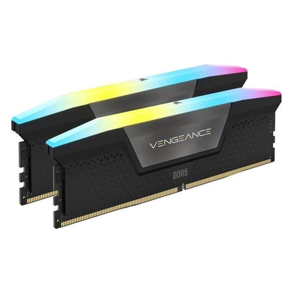 RAM - Muisti - Corsair - Revenge RGB DDR5 - 32 Gt 2x16 Gt DIMM - 6400 MHz - 1.40 V - Musta (CMH32GX5M2B6400C32)