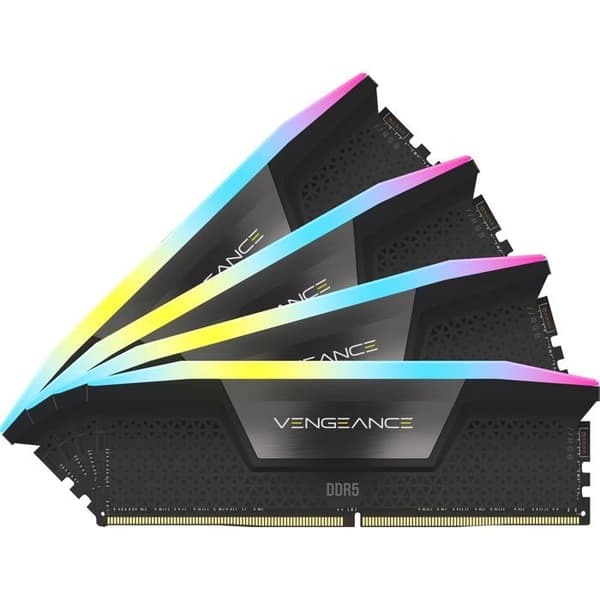 Corsair Vengeance RGB DDR5 64 GB (4 x 16 GB) 6600 MHz CL32 RAM - Svart - Quad Channel Kit