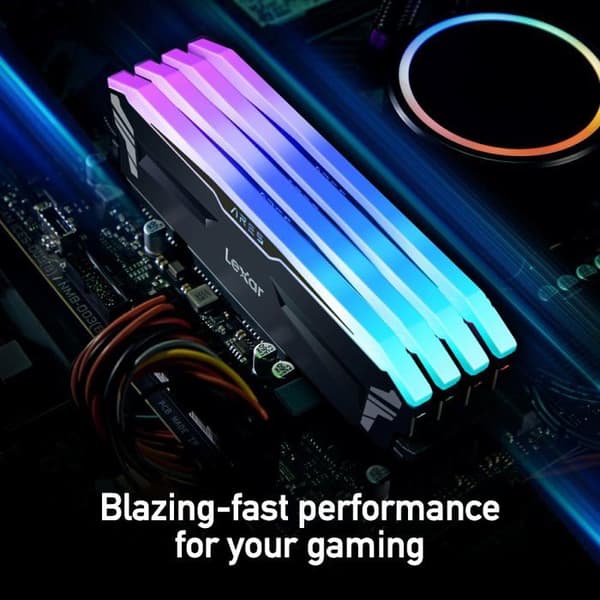 Lexar PC RAM DIMM DDR4 Ares RGB PC4-28800 (3600 Mhz) - svart - 32GB (2x16GB)