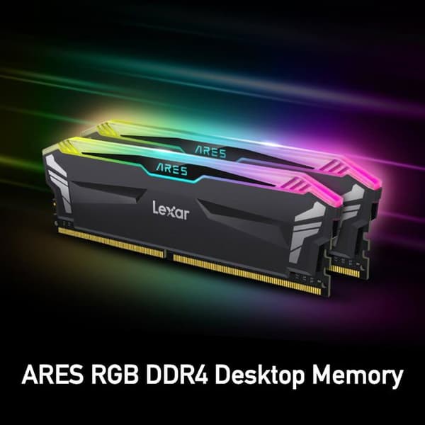 Lexar PC RAM DIMM DDR4 Ares RGB PC4-28800 (3600 Mhz) - svart - 32GB (2x16GB)