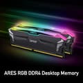 Miniatyrbild 2 av 4: Lexar PC RAM DIMM DDR4 Ares RGB PC4-28800 (3600 Mhz) - svart - 32GB (2x16GB)