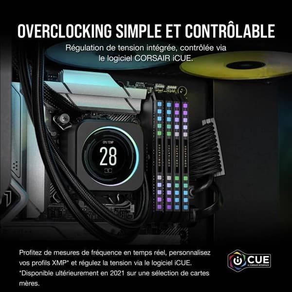 CORSAIR Dominator PLATINUM RGB - 32GB 2x16GB - DDR5 5200MHz - CAS40 - Svart (CMT32GX5M2B5200C40)