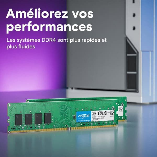 Minne DDR4-3200 MT/S (PC4-25600) CL22 DRX8 OBUFFERAD DIMM 288P 32GB - Svart