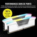 Pikkukuva 3 / 6: Corsair Vengeance RGB DDR5 32 Gt (2 x 16 Gt) 6000 MHz CL36 - Valkoinen - Kaksikanavainen pakkaus 2 RGB DDR5 PC5-48000 RAM-liuskaa -