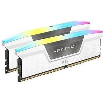 Corsair Vengeance RGB DDR5 32 Gt (2 x 16 Gt) 6000 MHz CL36 - Valkoinen - Kaksikanavainen pakkaus 2 RGB DDR5 PC5-48000 RAM-liuskaa -
