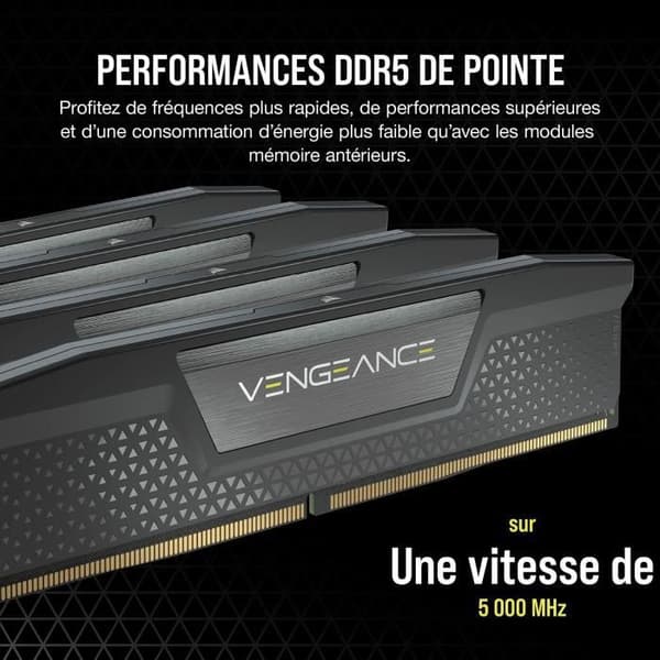 RAM-muisti - CORSAIR - Vengeance DDR5 RAM 64GB (2x32GB) 6400MHz CL32 Intel XMP -yhteensopiva iCUE - musta