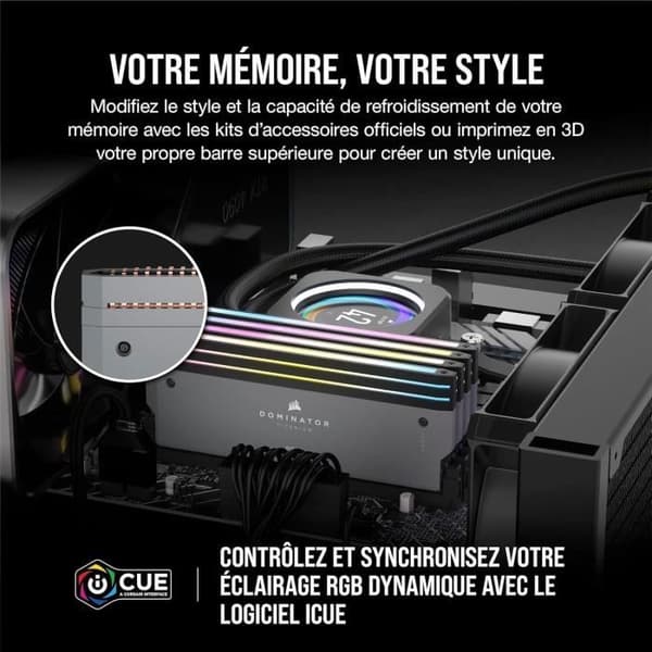 CORSAIR CMP64GX5M2B6000Z30 RGB RAM (2x32GB DDR5 6000 PC48000) - Dobbeltkanal - 64 GB - 6000 MHz - RGB