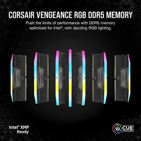 RAM-minne - CORSAIR - Vengeance RGB - 32 GB - 6400 MHz - CL36 - Dubbelkanalig