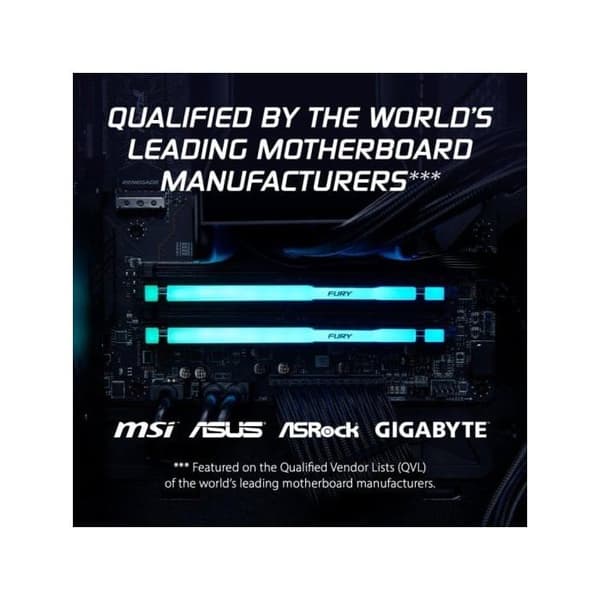 DDR5-minne - KINGSTON FURY - Beast RGB - 16Go - 6000MT/s - CL30 - ECC på chip