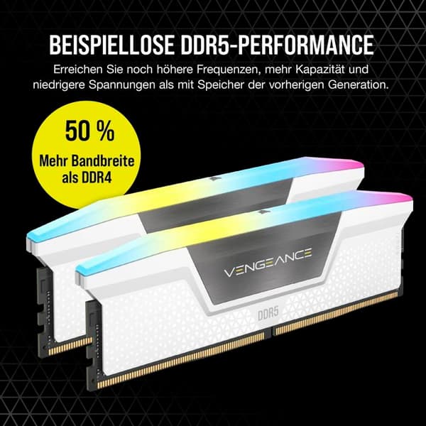 RAM DDR5 - CORSAIR - Vengeance RGB - 32 Go - 6400 MHz - CL36 - Vit