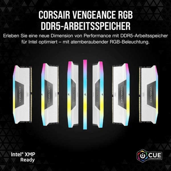 RAM DDR5 - CORSAIR - Vengeance RGB - 32 Go - 6400 MHz - CL36 - Vit