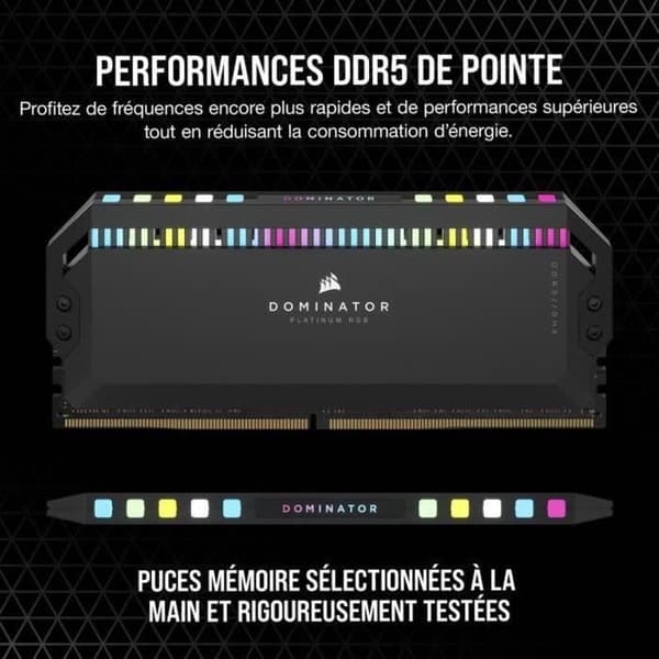 CORSAIR Dominator Platinum Rgb 32GB 2x16GB - DDR5 5600MHz - CAS36 - Svart (CMT32GX5M2B5600C36)