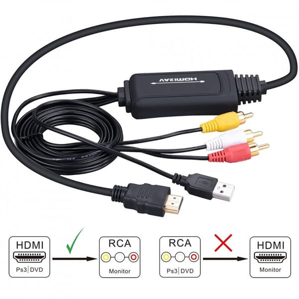 HDMI til AV/RCA-omformer