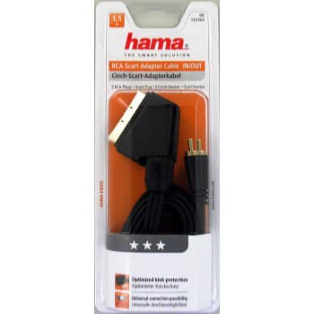 HAMA Johto Video Scart-3xRCA 1.5m Kulta/Musta