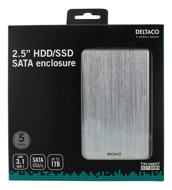 External cabinet for 1x 2.5" SATA hard drive, SATA 6Gbit/s