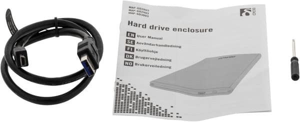External cabinet for 1x 2.5" SATA hard drive, SATA 6Gbit/s