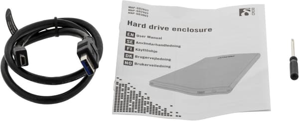 External cabinet for 1x 2.5" SATA hard drive, SATA 6Gbit/s