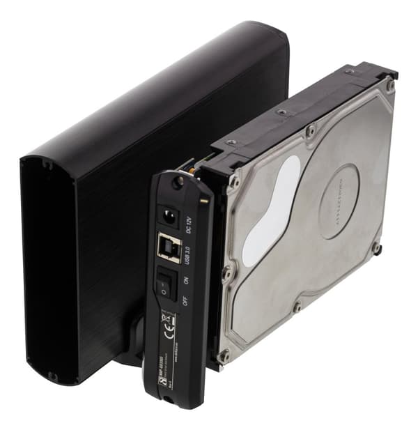 External cabinet for 1x 3.5" SATA hard drive, SATA 6Gb/s