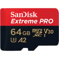 Miniatyrbild 1 av 5: SanDisk MicroSDXC Extreme Pro 64 GB 200MB/s Inkl. Adapter