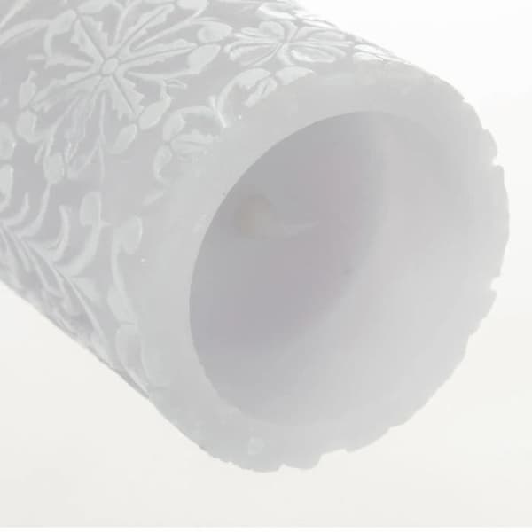 Set med 2 Pauleen Little Lilac prydnadsvaxbatteriljus 10 cm och 15 cm - lila/vit - TU