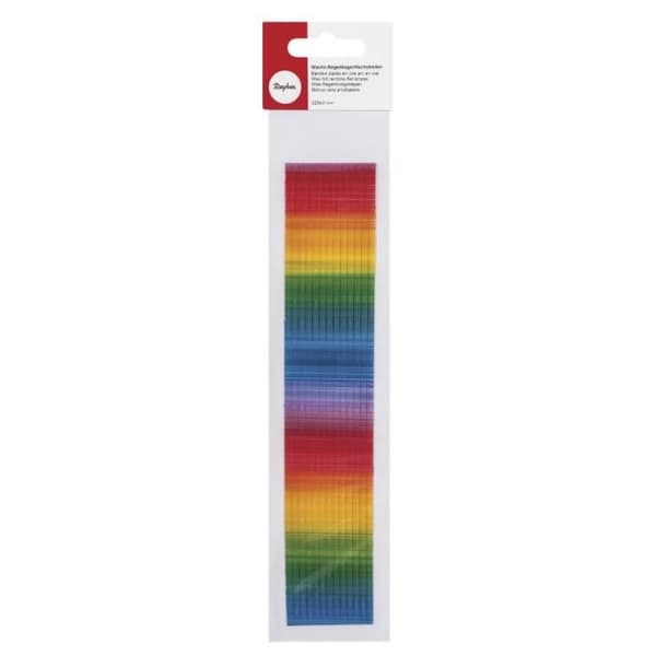 Vaxade platta band - Ej specificerat - Regnbåge - 220x3mm - 13 band - Blandad