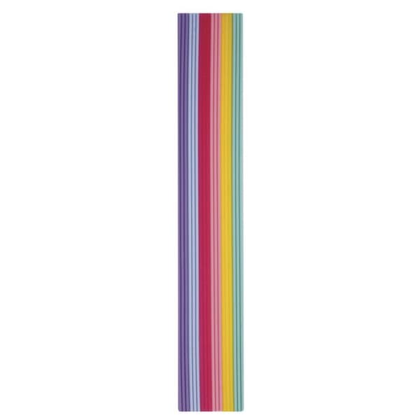 Pastellfärgade vaxband 23 cm 6 färger 3 band