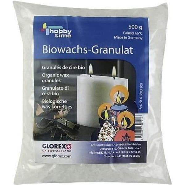Ekologiska vaxkulor - GLOREX - Vit - 500g - Idealiskt för ljus - Palmoljewax
