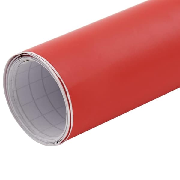 vidaXL bilfolie 100x150 cm mat rød
