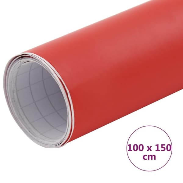 vidaXL bilfolie 100x150 cm mat rød