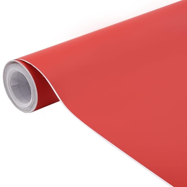 vidaXL bilfolie 100x150 cm mat rød
