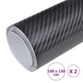Pikkukuva 7 / 8: vidaXL Auton päällystekalvot 2 kpl 4D musta 100x150 cm