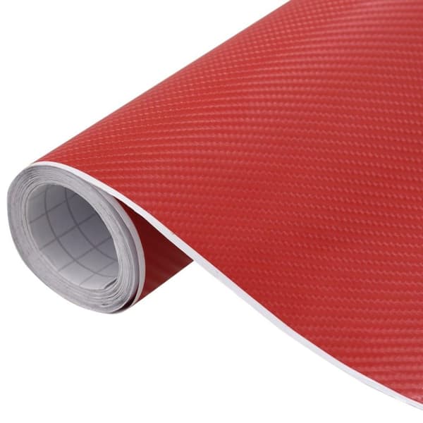 vidaXL bilfolie 100x150 cm 4D rød