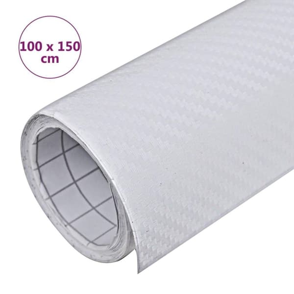 vidaXL Auton päällystekalvo 3D valkoinen 100x150 cm