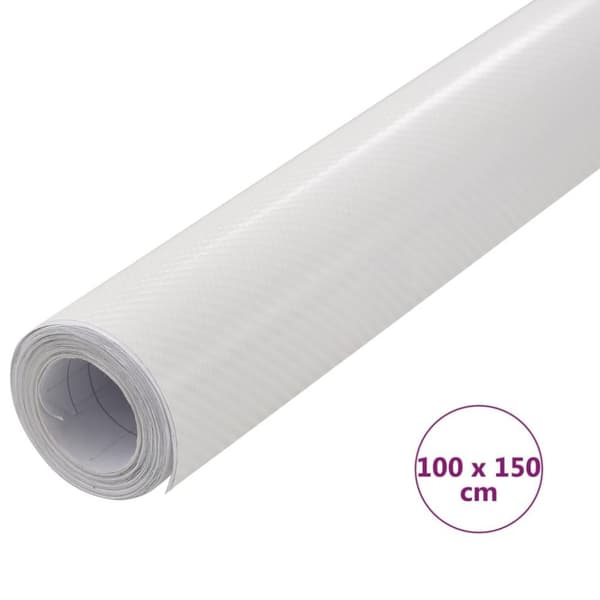 vidaXL bilfolie 100x150 cm 4D hvid