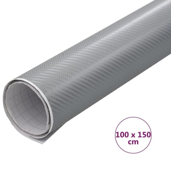 vidaXL Auton päällystekalvo 4D hopea 100x150 cm