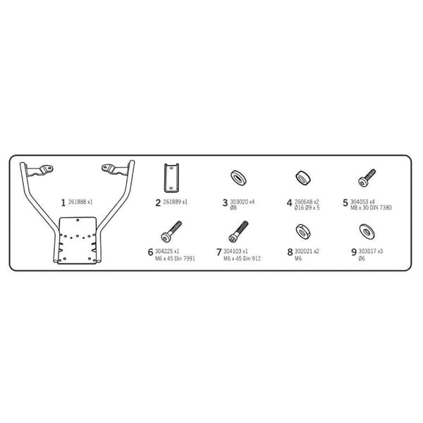 Shad Top Master Takakiinnitys Yamaha Nmax 125 Musta