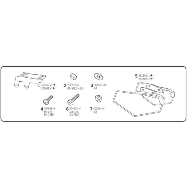 Shad Sidetaskeholder Yamaha Mt07 Sort