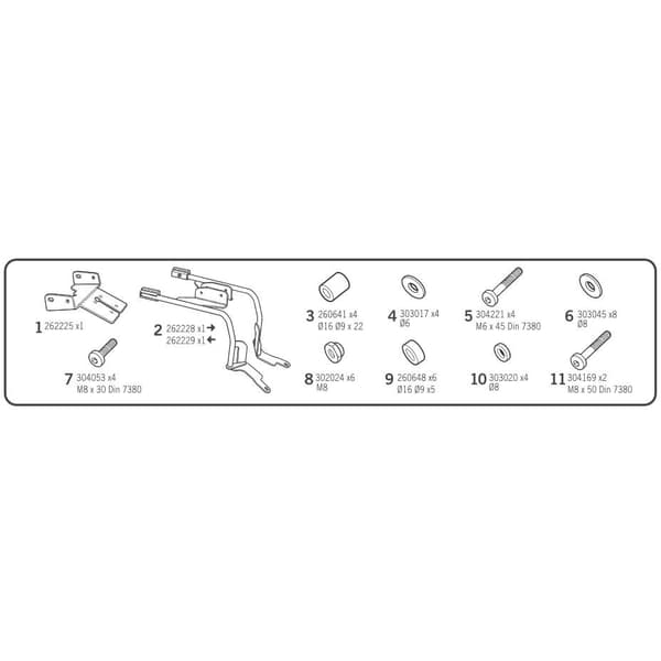 Shad 3p Suzuki Gsx R/s 125 Sivu Tapaukset Asennus Suzuki Gsx R/s 125 Musta