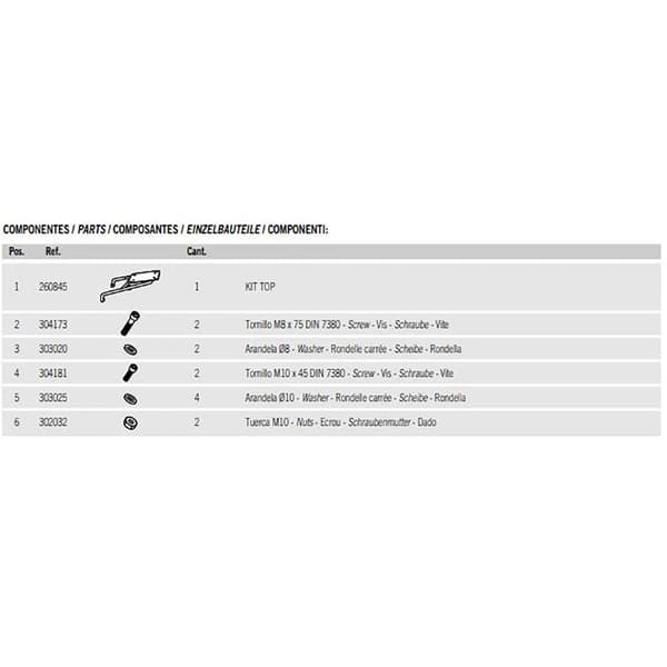 Shad Top Master Takakiinnitys Honda Dylan Ses 125/150 Musta